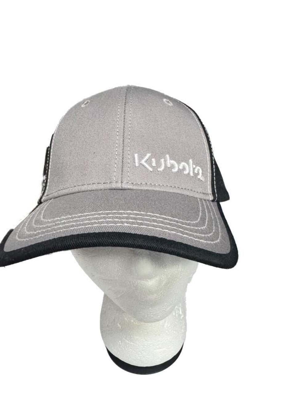 Kubota Branded Two-Tone Black and Grey Snapback Baseball Cap